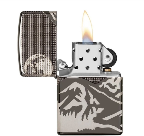 Bật Lửa ZIPPO - Armor - Mountain Design ( Núi Tuyết Black Ice)