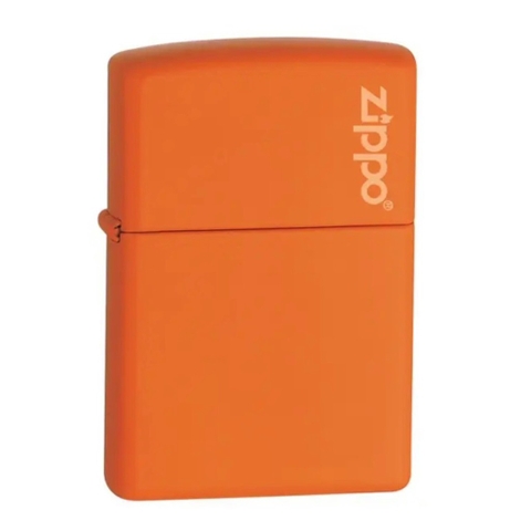 Bật Lửa ZIPPO - Classic - Orange Matte Zippo Logo (Cam Trơn Logo)