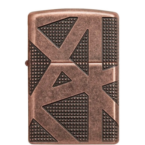 Bật Lửa ZIPPO - Armor - Geometric 360 Design (Họa Tiết Đồng Đỏ Nghệ Thuật)