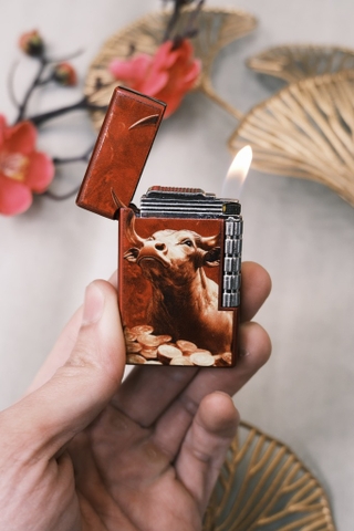 Bật Lửa - Quẹt ngang - Trâu Vàng Tài Lộc