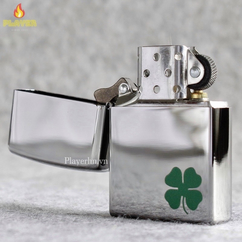 Bật Lửa ZIPPO - Classic- Bit O’ Luck (Cỏ Bốn Lá Mini)