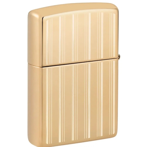 Bật Lửa ZIPPO - Classic - Zippo Design (Vàng Sọc Trắng)