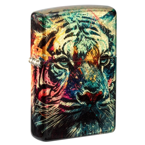 Bật Lửa ZIPPO - Classic - Painted Tiger Design (Hổ Graffiti)