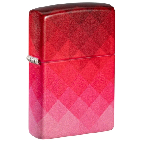 Bật Lửa ZIPPO - Classic - Ombre Pixel Design (Ô Vuông Đỏ Pixel)