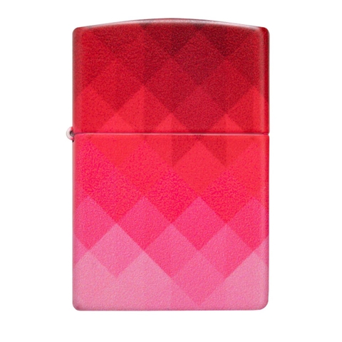 Bật Lửa ZIPPO - Classic - Ombre Pixel Design (Ô Vuông Đỏ Pixel)