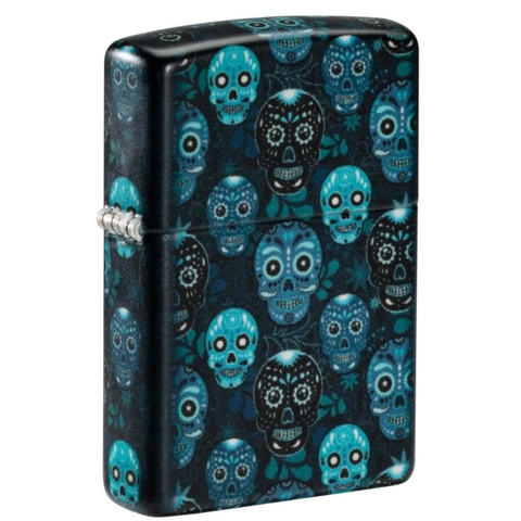 Bật Lửa ZIPPO - Classic - Sugar Skulls Design (Đầu Lâu Phát Quang)