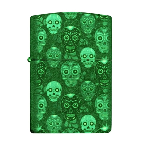 Bật Lửa ZIPPO - Classic - Sugar Skulls Design (Đầu Lâu Phát Quang)