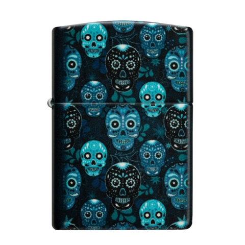 Bật Lửa ZIPPO - Classic - Sugar Skulls Design (Đầu Lâu Phát Quang)