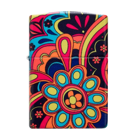 Bật Lửa ZIPPO - Classic - Flower Power Design (Hoa Phát Quang)