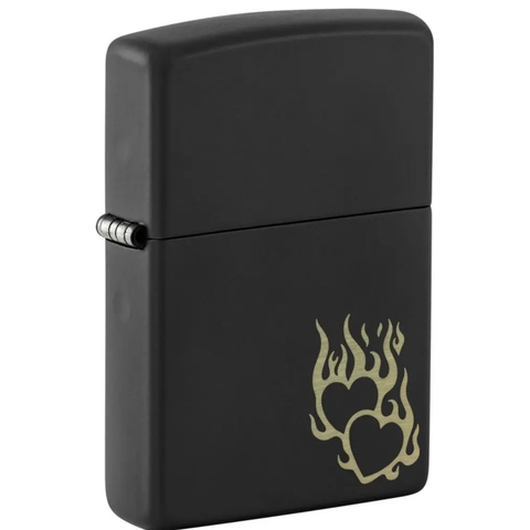 Bật Lửa ZIPPO - Classic - Fire Heart Design (Trái Tim Lửa)