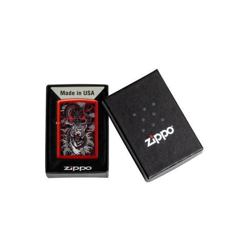 Bật Lửa ZIPPO - Classic - Dragon Tiger Design (Rồng Hổ)