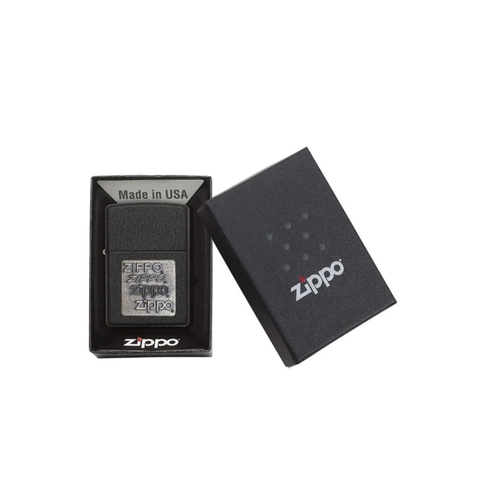 Bật Lửa ZIPPO - Classic - Black Crackle® Gold Zippo Logo