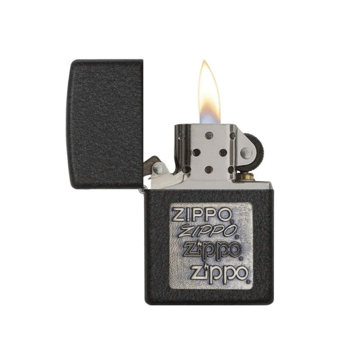 Bật Lửa ZIPPO - Classic - Black Crackle® Gold Zippo Logo