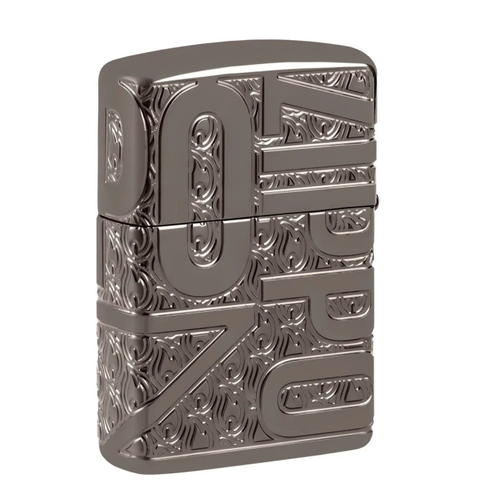 Bật Lửa ZIPPO - Armor® - Reverse Carve Zippo Design (Chữ Zippo Đảo Ngược)