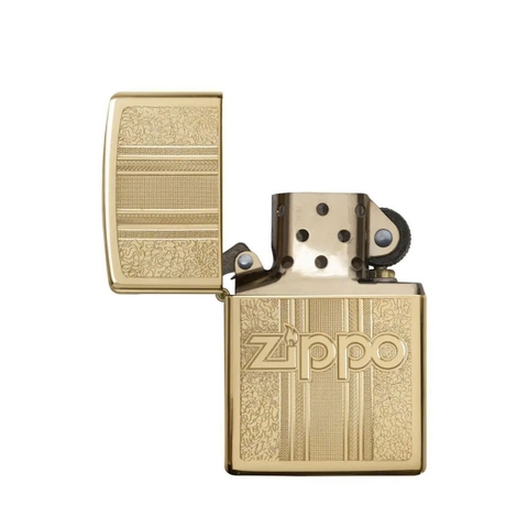 Bật Lửa ZIPPO - Classic - Zippo and Pattern Design (Zippo Họa Tiết Hoa Văn)