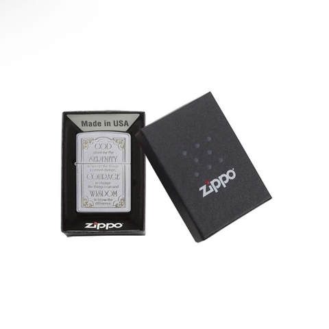 Bật Lửa ZIPPO - Classic - Serenity Prayer (Lời Cầu Nguyện Bình Yên)