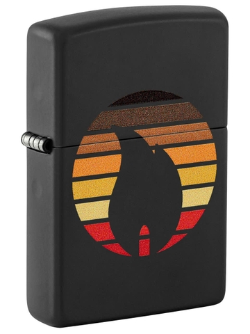 Bật Lửa ZIPPO - Classic - Color Block Zippo Flame Black Matte (Ngọn Lửa Sắc Màu)