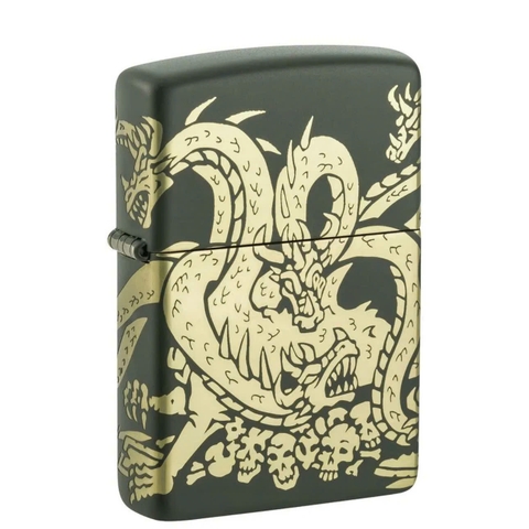Bật Lửa ZIPPO - Classic - Dragon Design (Rồng Ngồi Trên Xương)