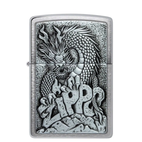 Bật Lửa ZIPPO - Classic - Zippo Design (Rồng Ngồi Trên Chữ Zip)