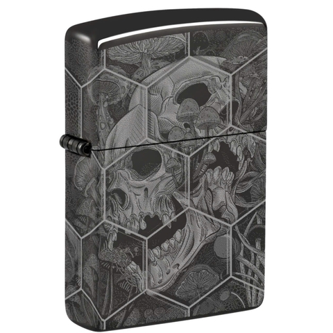 Bật Lửa ZIPPO - Classic - Mushroom Skulls Design (Nấm Trong Đầu Lâu)