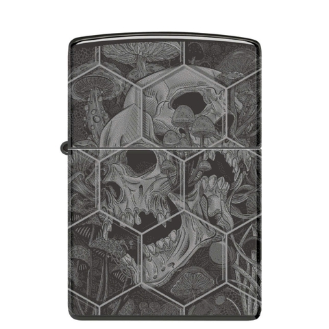 Bật Lửa ZIPPO - Classic - Mushroom Skulls Design (Nấm Trong Đầu Lâu)