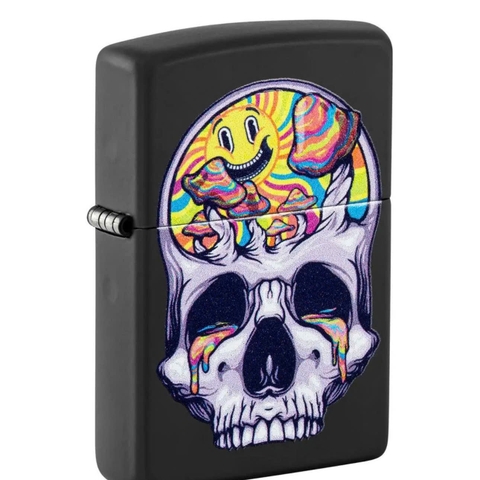 Bật Lửa ZIPPO - Classic - Skull Moon Design (Đầu Lâu Đầu Nấm)
