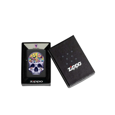 Bật Lửa ZIPPO - Classic - Skull Moon Design (Đầu Lâu Đầu Nấm)