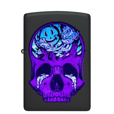Bật Lửa ZIPPO - Classic - Skull Moon Design (Đầu Lâu Đầu Nấm)