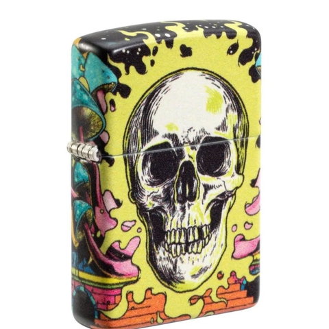 Bật Lửa ZIPPO - Classic - Skull Design (Đầu Lâu Phát Sáng)