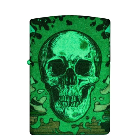 Bật Lửa ZIPPO - Classic - Skull Design (Đầu Lâu Phát Sáng)