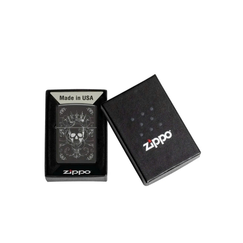 Bật Lửa ZIPPO - Classic - Royal Skull Design (Đầu Lâu Đội Vương Miện)