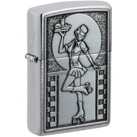 Bật Lửa ZIPPO - Classic - Roller Waitress (Phục Vụ Bàn Trượt Patin)