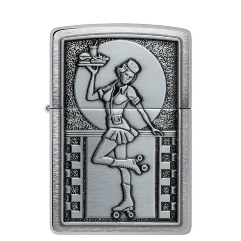 Bật Lửa ZIPPO - Classic - Roller Waitress (Phục Vụ Bàn Trượt Patin)