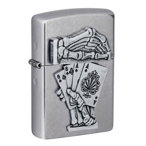 Bật Lửa ZIPPO - Classic - Dead Mans Hand Emblem Design (Bàn Tay Người Chết)