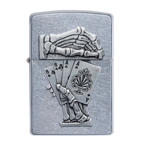 Bật Lửa ZIPPO - Classic - Dead Mans Hand Emblem Design (Bàn Tay Người Chết)