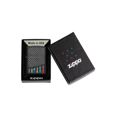 Bật Lửa ZIPPO - Classic - Chess Pieces Design (Bàn Cờ)