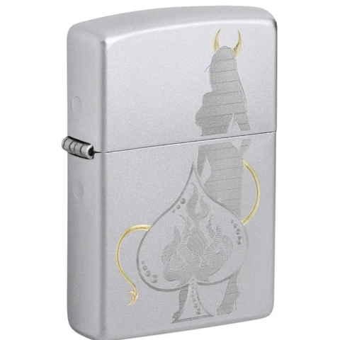 Bật Lửa ZIPPO - Classic - Devilish Ace Design (Con Át Ác Qủy)
