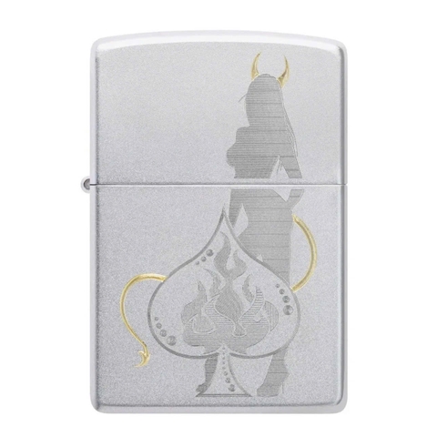 Bật Lửa ZIPPO - Classic - Devilish Ace Design (Con Át Ác Qủy)