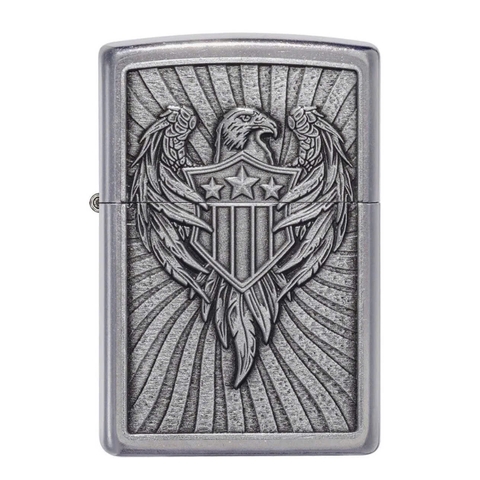 Bật Lửa ZIPPO - Classic - Eagle Shield Emblem Design (Khiên Đại Bàng)