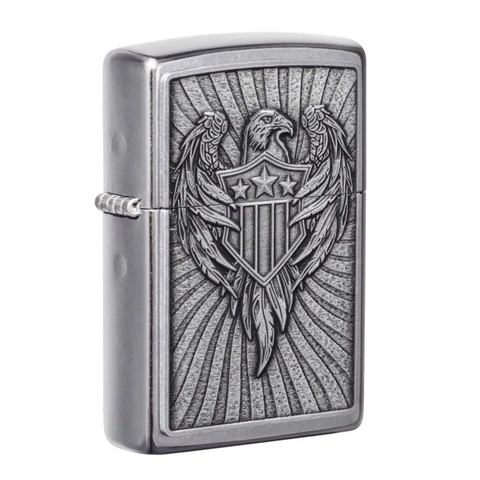 Bật Lửa ZIPPO - Classic - Eagle Shield Emblem Design (Khiên Đại Bàng)