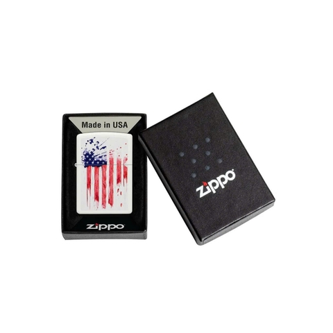 Bật Lửa ZIPPO - Classic - US Flag Design (Cờ Mỹ Được Vẩy Sơn)