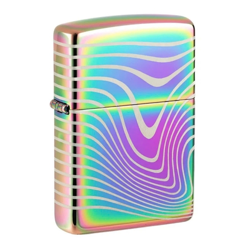 Bật Lửa ZIPPO - Classic - Wavy Pattern Design (Tím Titan Họa Tiết Sóng)