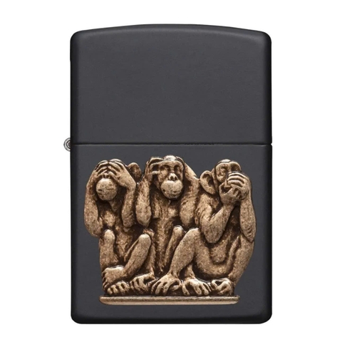 Bật Lửa ZIPPO - Classic - Three Monkeys (3 Con Khỉ)