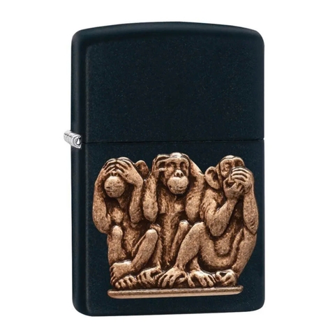 Bật Lửa ZIPPO - Classic - Three Monkeys (3 Con Khỉ)