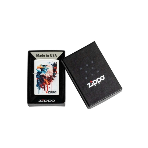 Bật Lửa ZIPPO - Classic - Painted Eagle Design (Đại Bàng Đầu Hói)