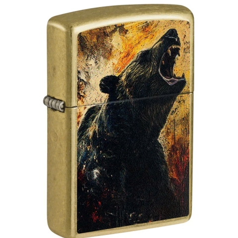Bật Lửa ZIPPO - Classic - Grizzly Roar Design (Gấu Xám)