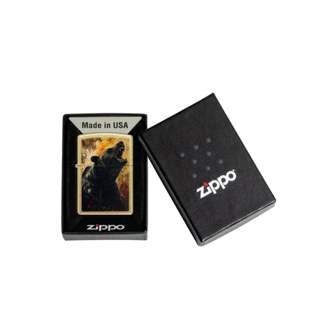Bật Lửa ZIPPO - Classic - Grizzly Roar Design (Gấu Xám)