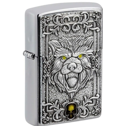 Bật Lửa ZIPPO - Classic - Wolf Emblem Design (Mặt Sói)