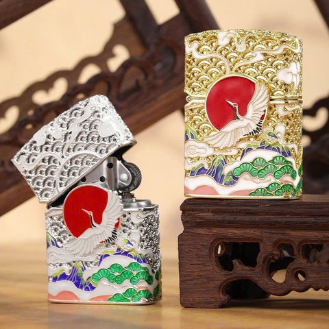 Zippo - Bản Độ - Hạc Trắng