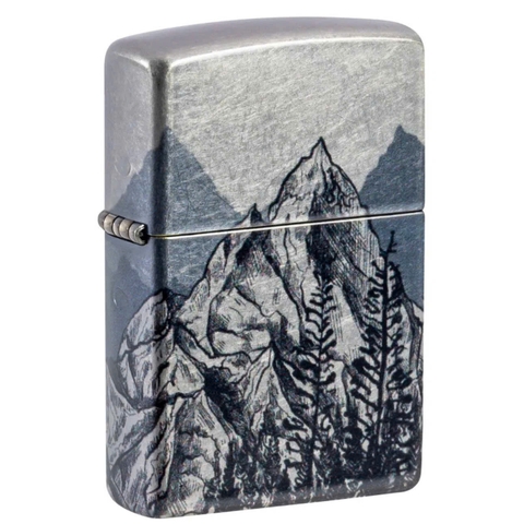 Bật Lửa ZIPPO - Classic - Mountain Sketch Design (Núi Tuyết)
